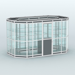 Павильон из профиля островной №5в, Темно-Серый