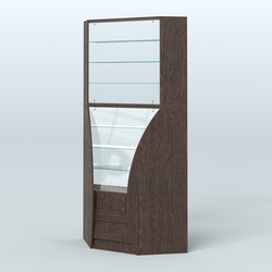 Витрина внутренний угол БРИЗ №4, Дуб Венге