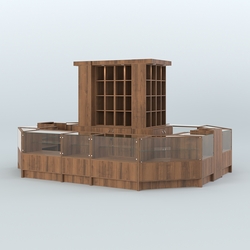 Павильон с круговым обзором для продажи чая и кофе №9, Орех