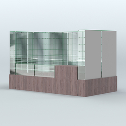 Павильон ИСТРА (глубина витрин-300мм) №3г (5, 94 кв.м), Ясень Анкор темный