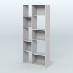 Стеллаж из ДСП серии ЛОФТ №9-1 (зеркальное отражение - Z), Серый