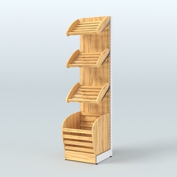 Малый стеллаж для хлеба и выпечки с нижней корзиной Феникс №4К, Дуб Золотистый