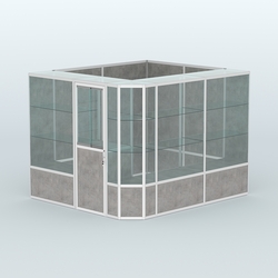 Павильон из профиля угловой №6б (5,5 кв.м), Бетон Чикаго светло-серый F186 ST9