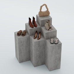 Демо-стенд Ступени-Шаг №2, Бетон Чикаго светло-серый F186 ST9