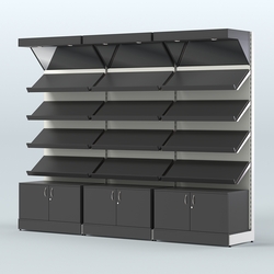 Стеллаж для хлеба и выпечки трехсекционный Феникс №5, Черный и Белый