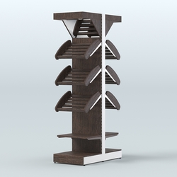 Стеллаж для хлеба островной узкий с зеркальным фризом СХОВФ-04, Дуб Венге