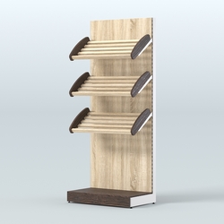 Стеллаж для хлеба и выпечки с тремя наклонными полками СХНП-01, Дуб Венге + Дуб Сонома