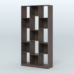 Стеллаж из ДСП серии ЛОФТ №10-1 (зеркальное отражение - Z), Дуб Венге