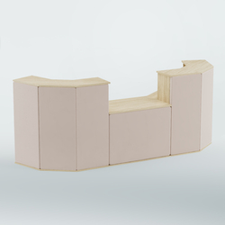 Ресепшен со столом БАРХАТ СЕРЫЙ ПЕРЛАМУТР №3 (ровная поверхность), Дуб сонома + 02 Beige