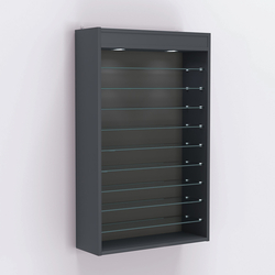 Витрина настенная №202-7Г открытая с фризом, Антрацит