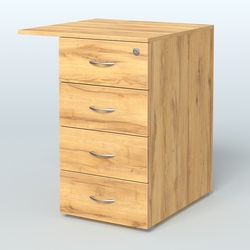 Брифинг-приставка с тумбой Прайм, Дуб Золотистый