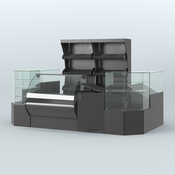 Пристенный небольшой павильон для торговли хлебом и выпечкой №1, Черный