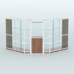 Павильон из профиля угловой №7г (9 кв.м), Орех