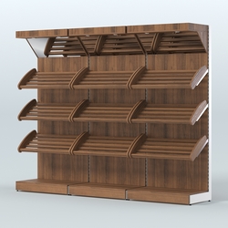 Стеллаж для хлеба и выпечки трехсекционный Феникс №4, Орех