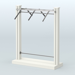 Островная система с перфорацией и поручнями под кронштейны №3, Белый