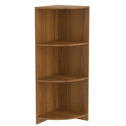 Стеллаж угловой из ДСП серии Эконом №7А-2У (внешний угол), Орех
