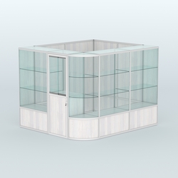 Павильон из профиля угловой №5б (5,5 кв.м), Ясень Анкор светлый