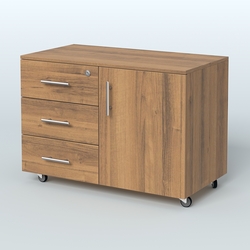 Тумба для оргтехники Види Вуд, цвет мокко, Орех