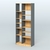 Стеллаж из ДСП серии ЛОФТ №9-2 (зеркальное отражение - Z) с полками ДСП Темно-Серый  + Дуб Золотистый