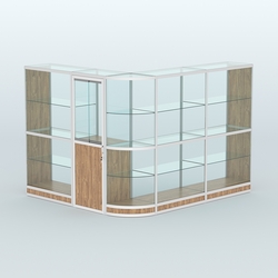 Павильон из профиля угловой №2г (5,5 кв.м), Дуб Канзас коричневый