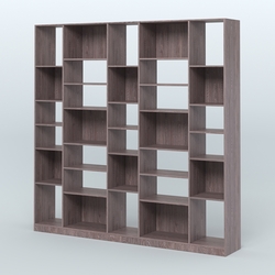 Стеллаж из ДСП серии ЛОФТ №17-2 с полками ДСП, Ясень Анкор темный