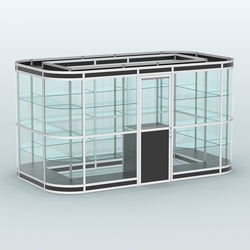 Павильон из профиля островной №4в, Черный