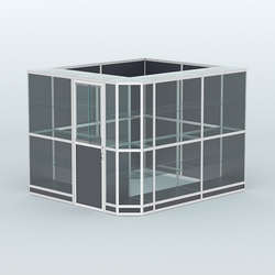 Павильон из профиля угловой №6г (5,5 кв.м), Антрацит