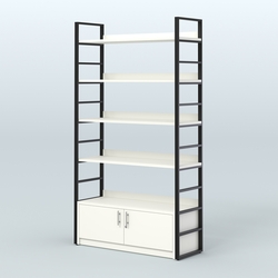 Торговый стеллаж большой STRONG - АЛЬФА №3, Белый