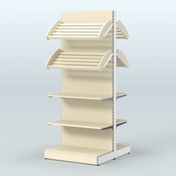 Высокий обзорный островной стеллаж для хлеба и выпечки СХОВ-05, Крем Вайс