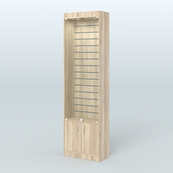 Витрина закрытая из ДСП с экономпанелью для аптеки №2-300-4, Дуб Сонома