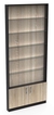 Стеллаж с 5-ю стеклянными полками 100x900 мм серии UP-5 №8 (З/C - ДВП) Дуб Сонома