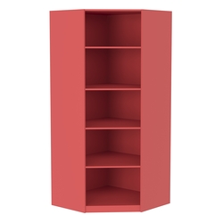 Стеллаж угловой из ДСП серии Эконом №5-5 (торец 500 мм), Красный U0210