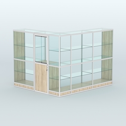 Павильон из профиля угловой №1г (5,5 кв.м), Дуб Сонома