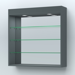 Витрина настенная "Фаберлинк", Темно-Серый