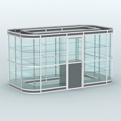 Павильон из профиля островной №4в, Темно-Серый