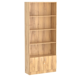 Стеллаж из ДСП серии Эконом №1-300 с дверками 410 мм, Дуб Золотистый Стеллаж из ДСП серии Эконом №1-300 с дверками 410 мм, Дуб Золотистый