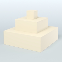 Островок-пирамида квадратный для торговых центров №1, Крем Вайс