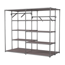 Хромированное вешало ПЛАТФОРМА №3-3 с полками ДСП 16мм, Ясень Анкор темный - U31105