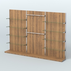 Система ЭЛЕГАНТ №10 пристенная с ДСП (3600 мм), Орех