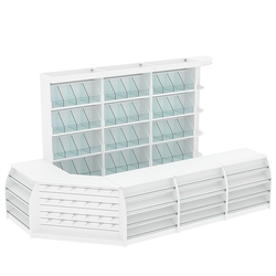 Комплект кассовой зоны со стеллажами под конфеты и орехи большой №3, Белый