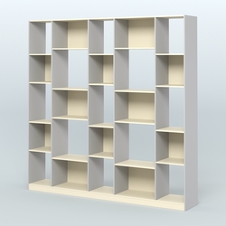 Стеллаж из ДСП серии ЛОФТ №17-1, Серый + Крем Вайс