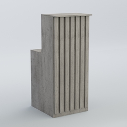 Ресепшен узкий серии ПРИЛИВ №2, Бетон Чикаго светло-серый F186 ST9