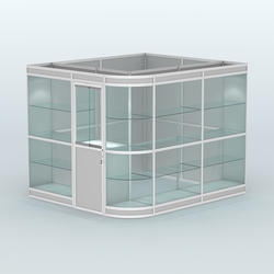 Павильон из профиля угловой №5в (5,5 кв.м), Серый