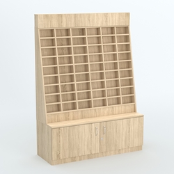 Стенд для очков №1 с накопителем, Дуб Сонома