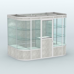 Павильон из профиля пристенный №8а (4,05 кв. м), Метрополитан Грей