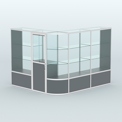 Павильон из профиля угловой №2б (5,5 кв.м), Темно-Серый