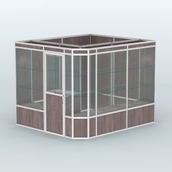 Павильон из профиля угловой №6а (5,5 кв.м), Ясень Анкор темный