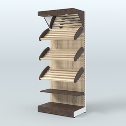 Стеллаж для хлеба и выпечки с полками - корзинами и фризом Феникс №3Ф, Дуб Венге + Дуб Сонома