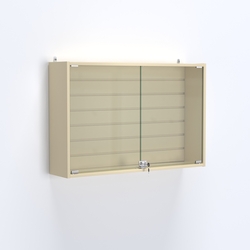 Витрина настенная №203-1Б широкая, Крем Вайс