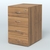 Тумба приставная для компактных столов 4 ящика с замком Тарли Орех